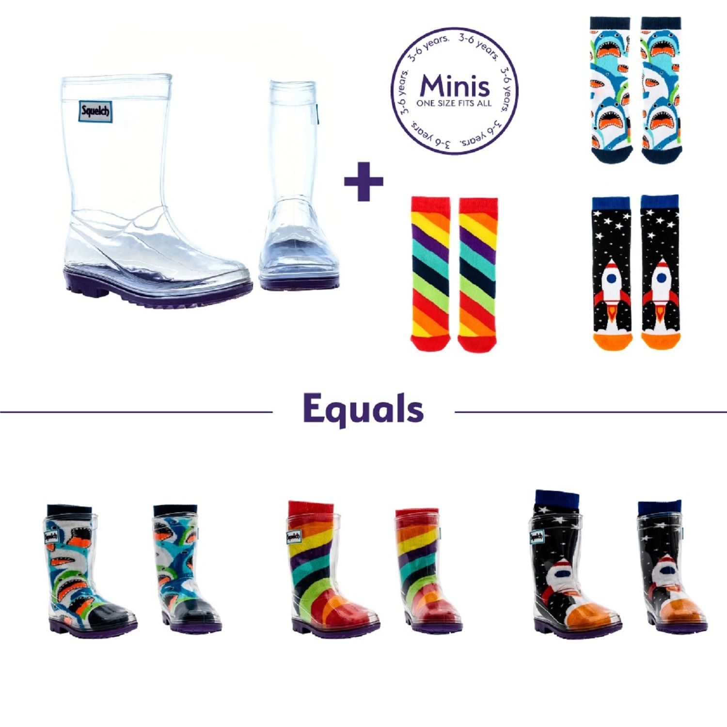 Squelch Wellies Package Minis